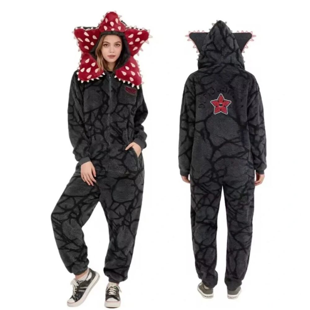 Stranger Things Demogorgon Pajama Cosplay Costume Jumpsuit Adult Size L
